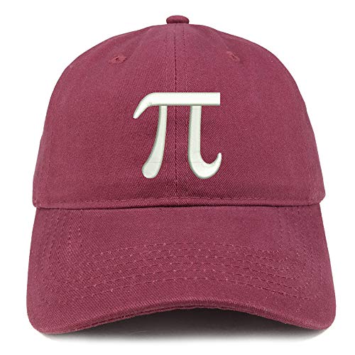Trendy Apparel Shop Pi Day Symbol Embroidered Soft Crown 100% Brushed Cotton Cap