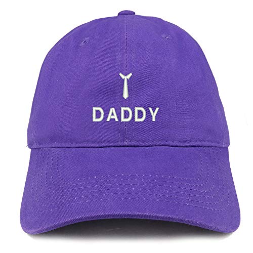 Trendy Apparel Shop Daddy and Neck Tie Embroidered Brushed Cotton Cap