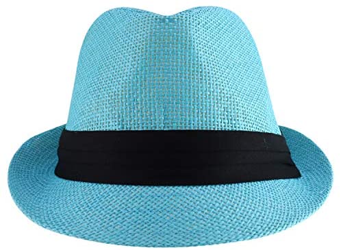 Trendy Apparel Shop Kid's Small Size Paper Woven Straw Summer Fedora