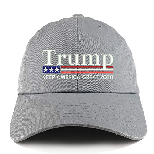 Trendy Apparel Shop Trump Keep America Great 2020 Flag Solid Unstructured Hat