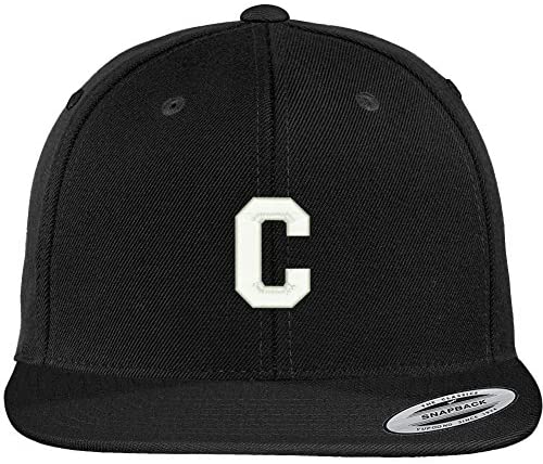 Trendy Apparel Shop Letter C Collegiate Varsity Font Initial Embroidered Baseball Cap