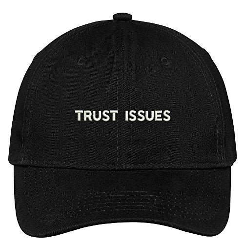 Trendy Apparel Shop Trust Issues Embroidered 100% Quality Brushed Cotton Baseball Cap