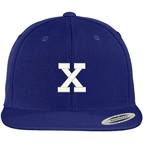 Trendy Apparel Shop Letter X Collegiate Varsity Font Initial Embroidered Baseball Cap