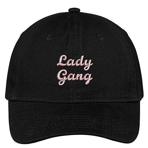 Trendy Apparel Shop Lady Gang Embroidered Soft Crown 100% Brushed Cotton Cap