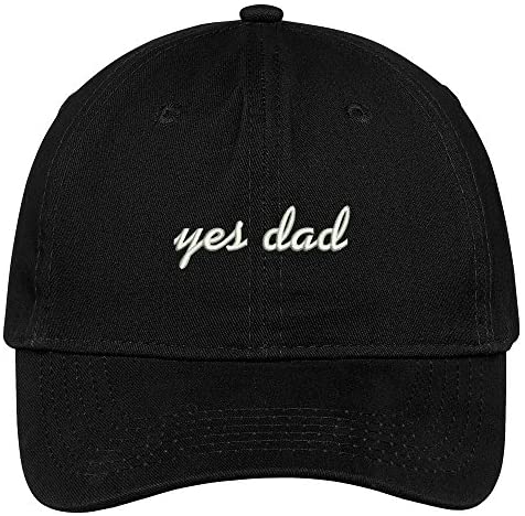 Trendy Apparel Shop Yes Dad Embroidered Soft Crown 100% Brushed Cotton Dad Hat Cap