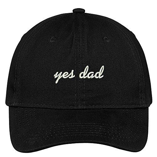 Trendy Apparel Shop Yes Dad Embroidered Soft Crown 100% Brushed Cotton Dad Hat Cap