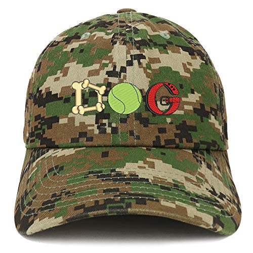 Trendy Apparel Shop Dog Embroidered Brushed Cotton Cap