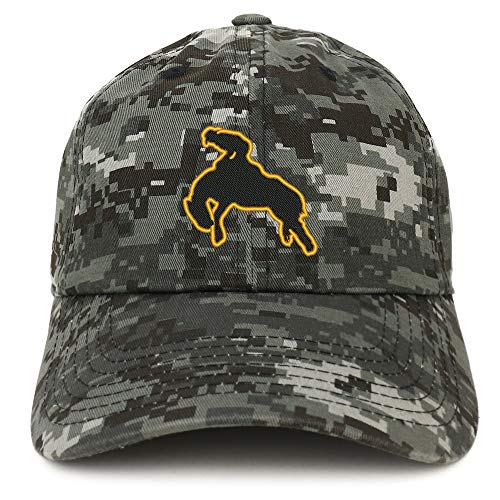 Trendy Apparel Shop Bronco Rider Embroidered Soft Crown 100% Brushed Cotton Cap