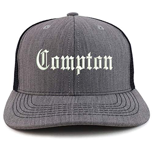 Trendy Apparel Shop Compton City Old English Two Tone Trucker Baseball Cap