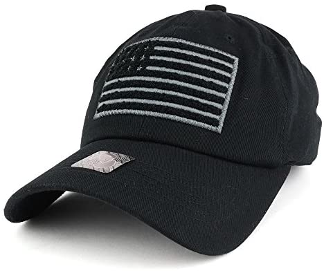 Trendy Apparel Shop U.S. American Flag Embroidered Cotton Adjustable Baseball Cap