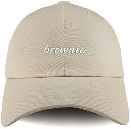 Trendy Apparel Shop Brownie Embroidered Low Profile Soft Cotton Dad Hat Cap