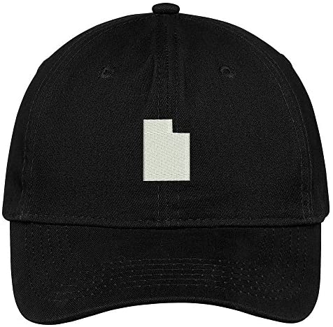Trendy Apparel Shop Utah State Map Embroidered Low Profile Soft Cotton Brushed Baseball Cap