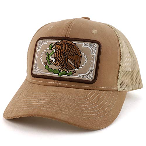 Trendy Apparel Shop Mexico Independence Eagle Snake Structured Mesh Back Cap