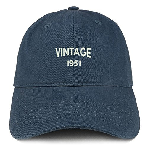 Trendy Apparel Shop Small Vintage 1950 Embroidered 70th Birthday Adjustable Cotton Cap