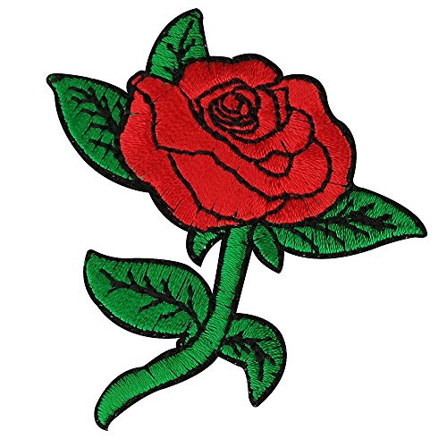 Trendy Apparel Shop Colorful Flower Rose Embroidered Iron On Patch