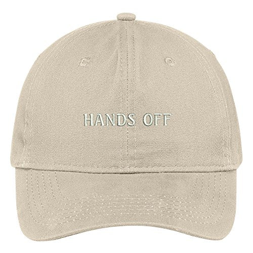 Trendy Apparel Shop Hands Off Embroidered Soft Crown 100% Brushed Cotton Cap