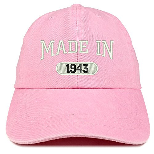 Trendy Apparel Shop Made in 1943 Embroidered 78th Birthday Washed Baseball Cap