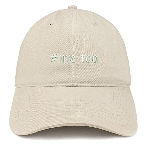 Trendy Apparel Shop Hashtag #Me Too Embroidered Low Profile Cotton Baseball Cap