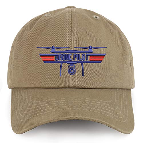 Trendy Apparel Shop XXL Drone Top Gun Pilot Embroidered Unstructured Cotton Cap
