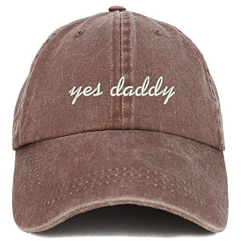 Trendy Apparel Shop Yes Daddy Embroidered Pigment Dyed Cotton Baseball Cap