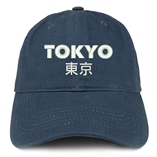 Trendy Apparel Shop Tokyo Embroidered Soft Crown 100% Brushed Cotton Cap