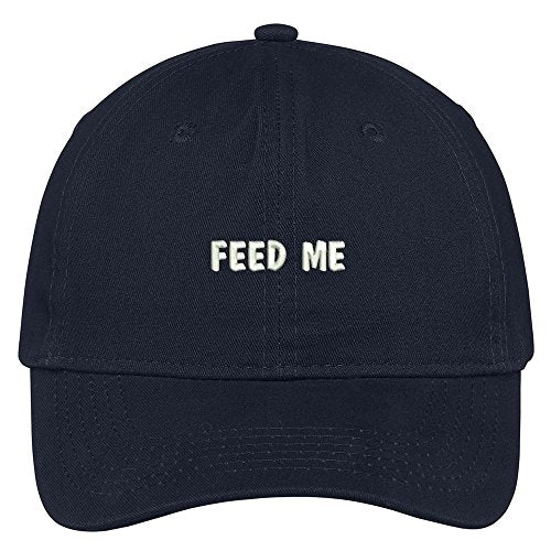 Trendy Apparel Shop Feed Me Embroidered Brushed Cotton Adjustable Cap