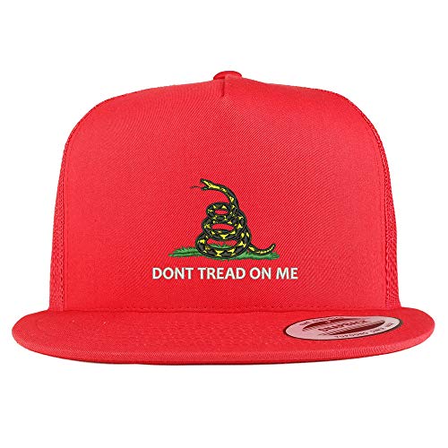 Trendy Apparel Shop Don't Tread on Me Embroidered 5 Panel Flatbill Mesh Cap