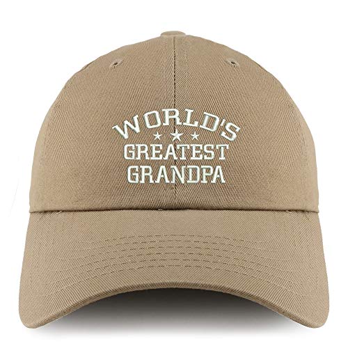 Trendy Apparel Shop World's Greatest Grandpa Solid Adjustable Unstructured Hat