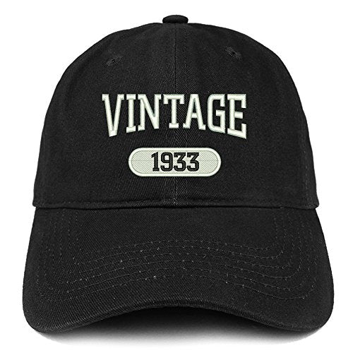 Trendy Apparel Shop Vintage 1933 Embroidered 88th Birthday Relaxed Fitting Cotton Cap