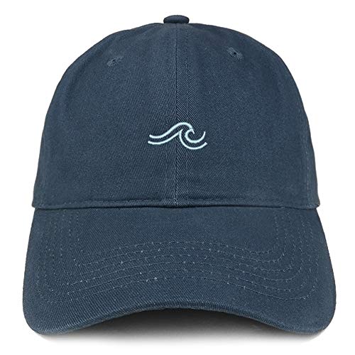 Trendy Apparel Shop The Wave Embroidered 100% Cotton Adjustable Cap Dad Hat