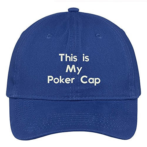 Trendy Apparel Shop Poker Cap Embroidered Brushed 100% Cotton Baseball Cap