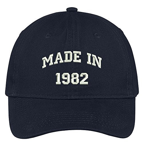 Trendy Apparel Shop Made in 1982-37th Birthday Embroidered Brushed Cotton Baseball Cap