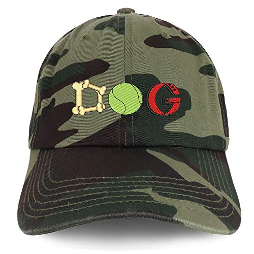 Trendy Apparel Shop Dog Embroidered Brushed Cotton Cap