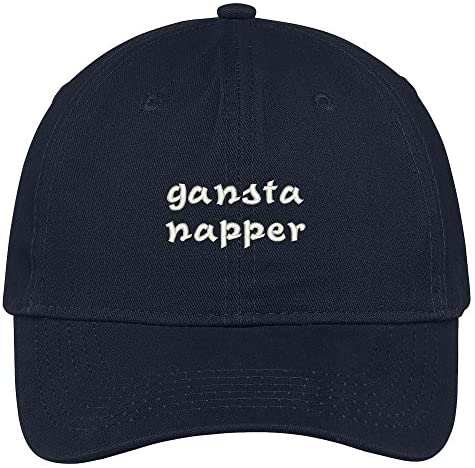 Trendy Apparel Shop Gangsta Napper Embroidered Low Profile Deluxe Cotton Cap Dad Hat