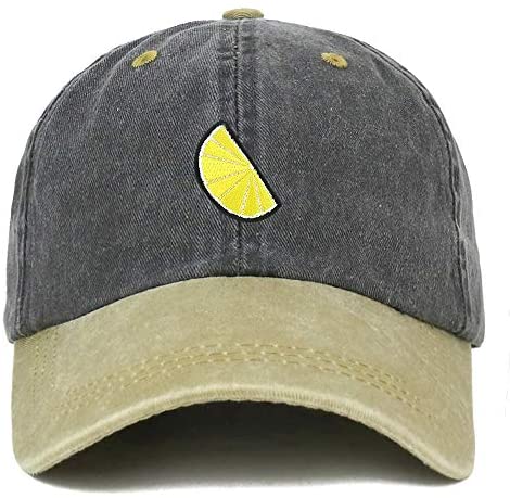 Trendy Apparel Shop Lemon Patch Pigment Dyed Washed Two Tone Baseball Cap