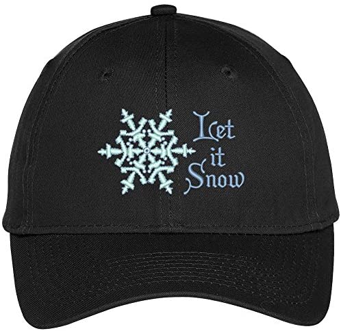 Trendy Apparel Shop Let It Snow Embroidered Adjustable Baseball Cap