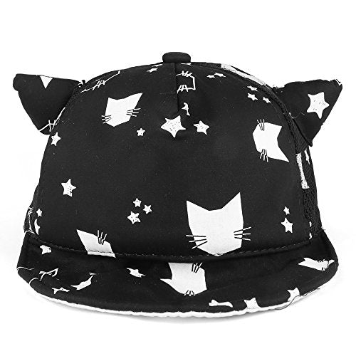 Trendy Apparel Shop Kitty Cat Ear Stitched Unstructured Mesh Back Infant to Toddler Baseball Cap