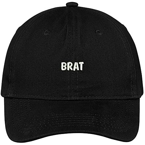 Trendy Apparel Shop Brat Embroidered Brushed Cotton Adjustable Cap