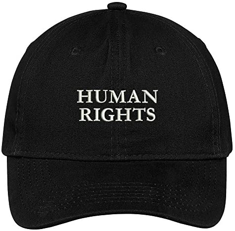 Trendy Apparel Shop Human Rights Embroidered Brushed Cotton Dad Hat Cap