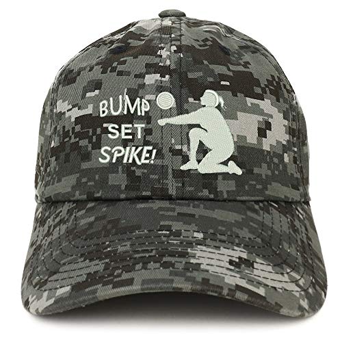 Trendy Apparel Shop Bump Set Spike Volleyball Embroidered Brushed Cotton Cap
