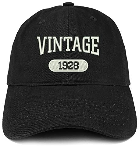 Trendy Apparel Shop Vintage 1928 Embroidered 93rd Birthday Relaxed Fitting Cotton Cap