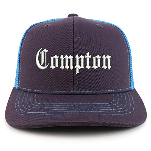 Trendy Apparel Shop Compton City Old English Two Tone Trucker Baseball Cap