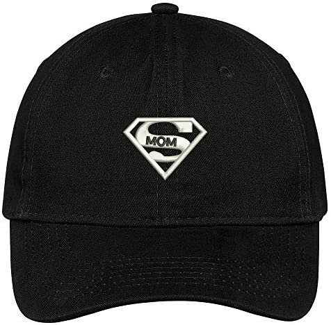 Trendy Apparel Shop Super Mom Embroidered Soft Low Profile Cotton Cap Dad Hat