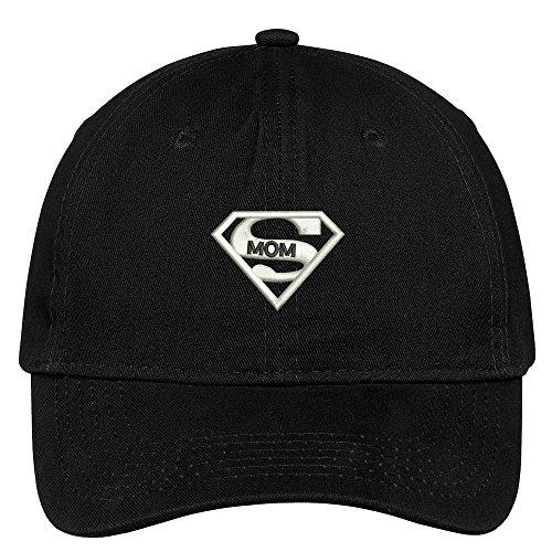 Trendy Apparel Shop Super Mom Embroidered Soft Low Profile Cotton Cap Dad Hat