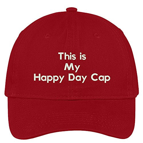 Trendy Apparel Shop This Is My Happy Day Cap Embroidered Brushed 100% Cotton Baseball Cap