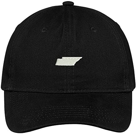 Trendy Apparel Shop Tennessee State Map Embroidered Low Profile Soft Cotton Brushed Baseball Cap