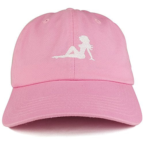 Trendy Apparel Shop Sexy Girl Silhouette Embroidered Unstructured Cotton Dad Hat