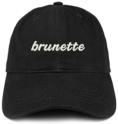 Trendy Apparel Shop Brunette Embroidered Low Profile Brushed Cotton Cap