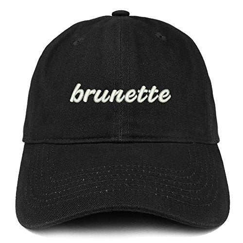 Trendy Apparel Shop Brunette Embroidered Low Profile Brushed Cotton Cap
