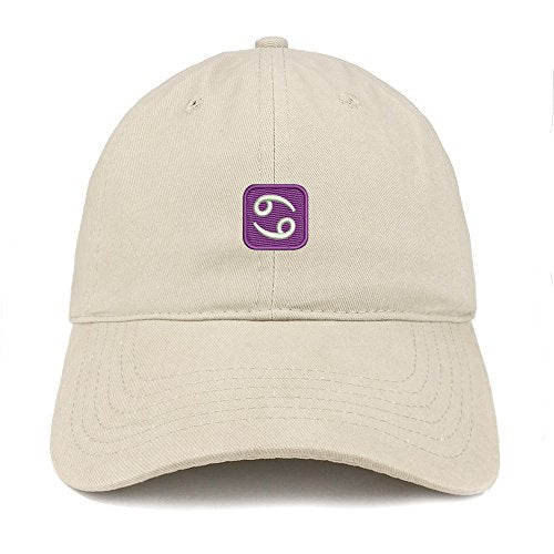 Trendy Apparel Shop Emoticon Cancer Embroidered 100% Soft Brushed Cotton Low Profile Cap